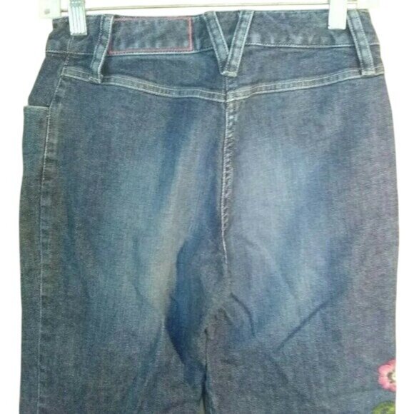 J Jill Jeans Womens Size 2 Floral Embroidered Cropped - Picture 5 of 8